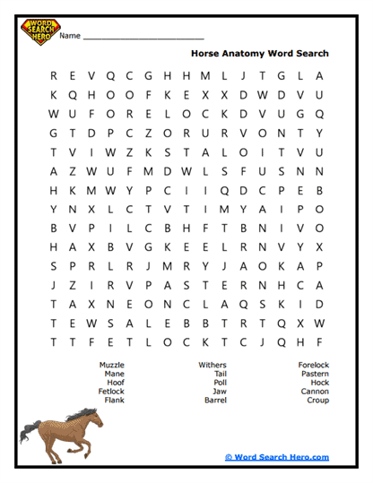 Whinny Words Word Search