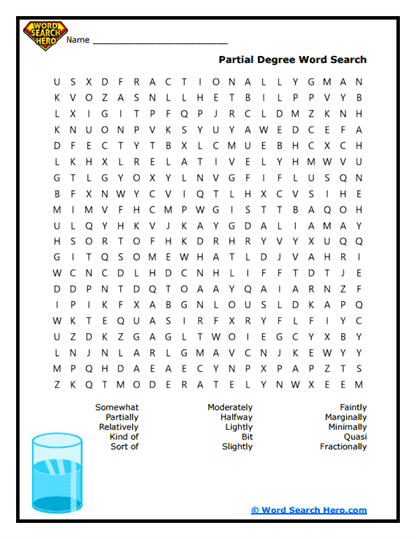 Degree Mixer Word Search