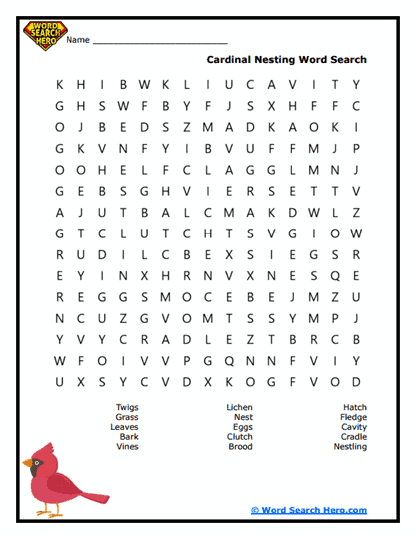 Nest Know-How Word Search