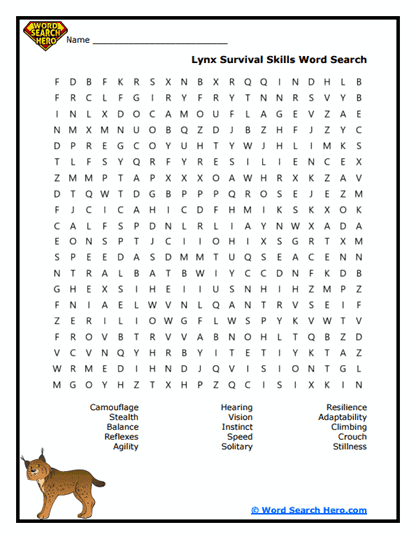 Survival Secrets Word Search