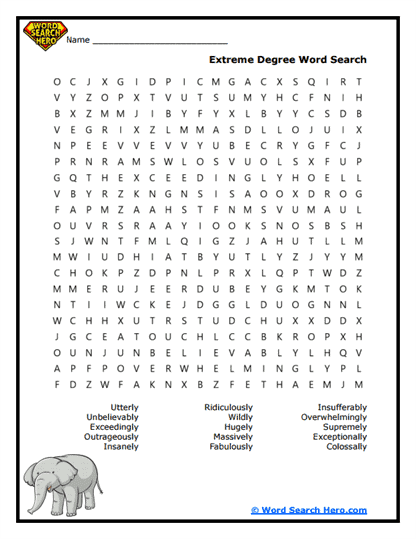 Extreme Edge Word Search