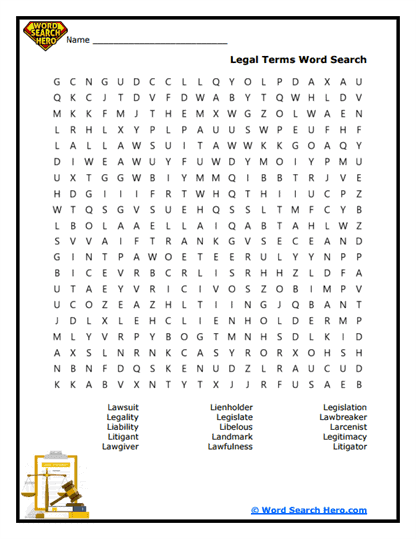 Legal Lexicon Word Search