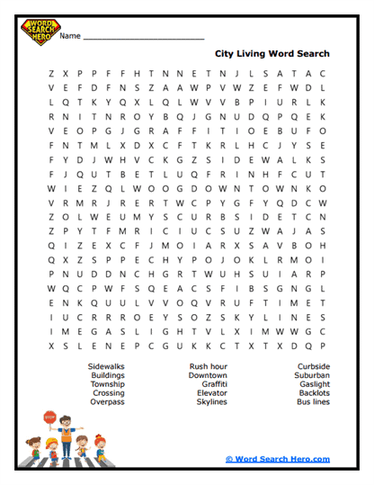 City Stroll Word Search