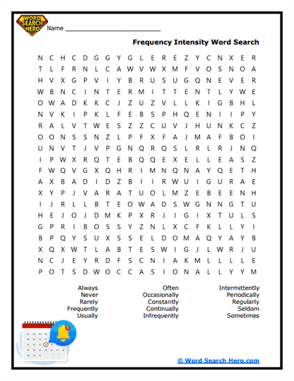 Time Tracker Word Search