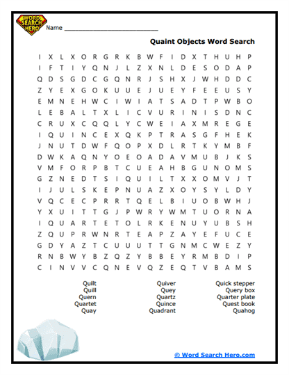 Charming Curios Word Search