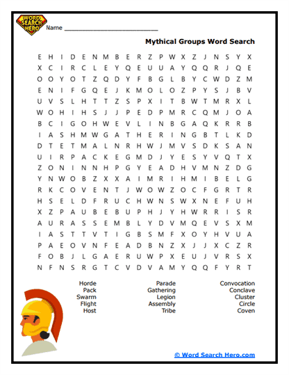 Legendary Legions Word Search