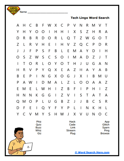 Tech Taking Word Search