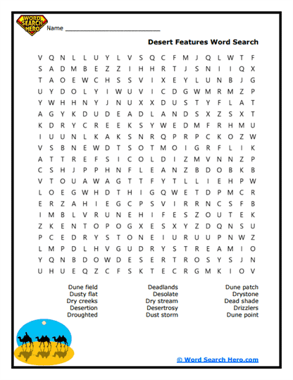 Sandy Secrets Word Search