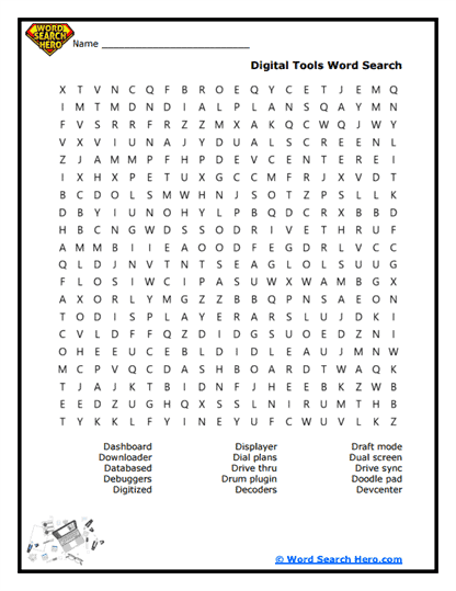 Tech Toolbox Word Search