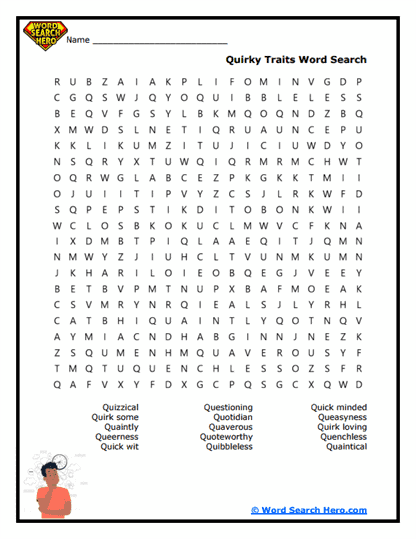 Whimsical Ways Word Search