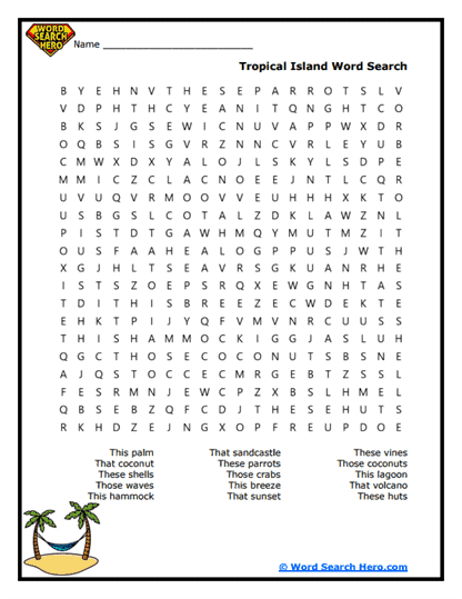 Demonstrative Pronoun Word Searches
