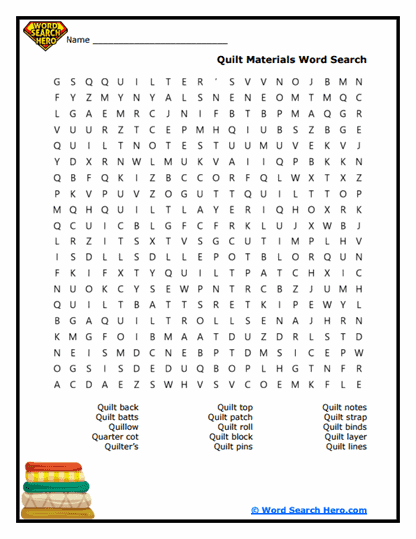 Cozy Fabrics Word Search