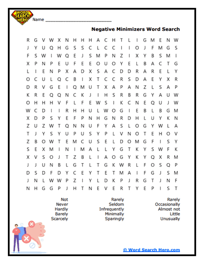 Minimize Me Word Search