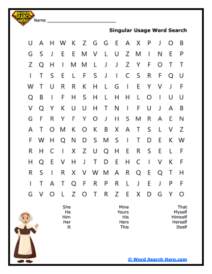 Singular Search Word Search