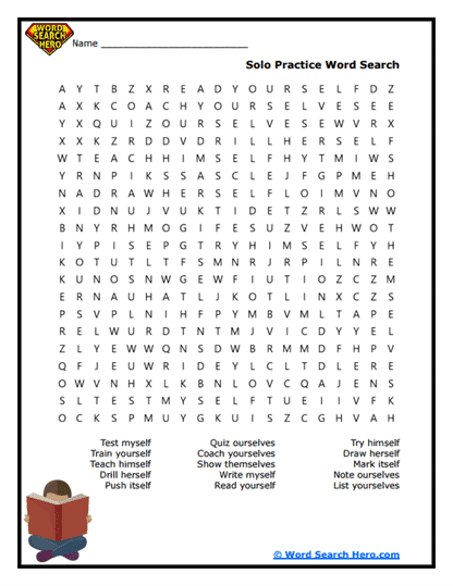 Solo Tasks Word Search