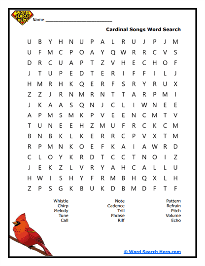 Song Sounds Word Search