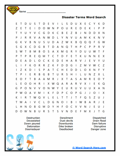Crisis Codes Word Search