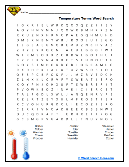 Heat Words Word Search