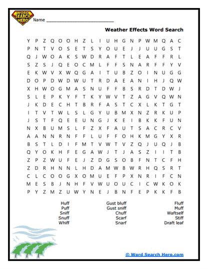 Stormy Words Word Search
