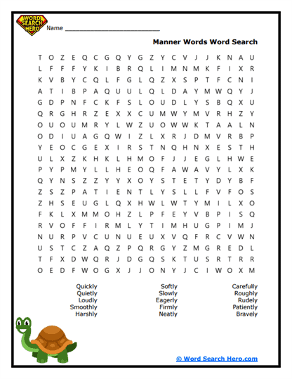 Polite Actions Word Search