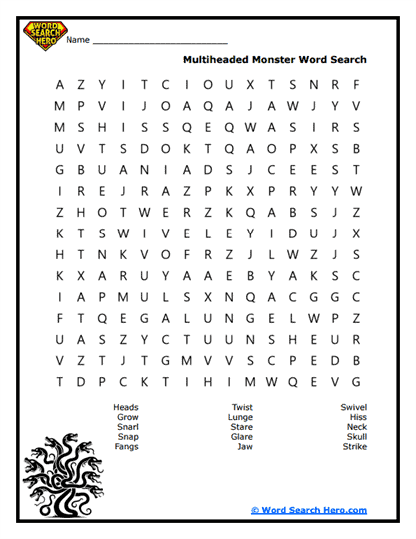 Hydra Havoc Word Search
