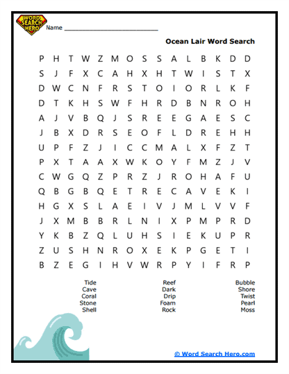 Ocean Secrets Word Search