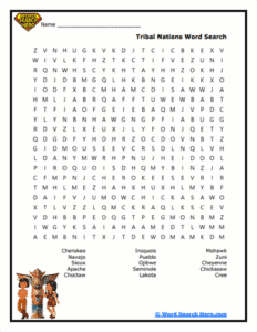 Native American Heritage Month Word Searches: Printable PDFs