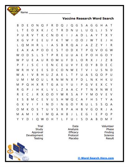 Vaccine Research Word Search