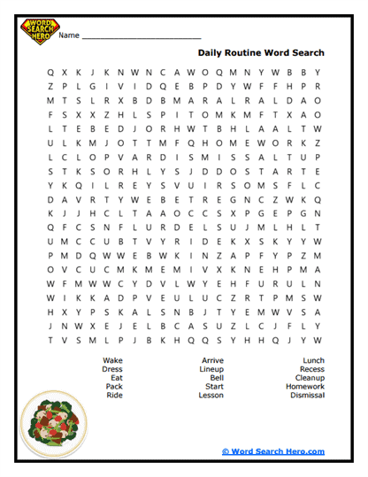 Routine Ready Word Search