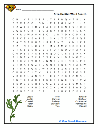 Swimming Safari Word Search