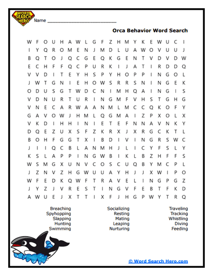Action Splash Word Search