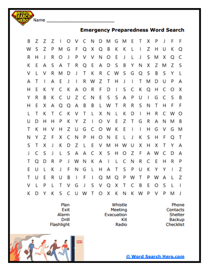 National Safety Month Word Searches