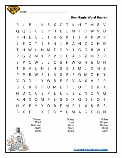 Ocean Spells Word Search