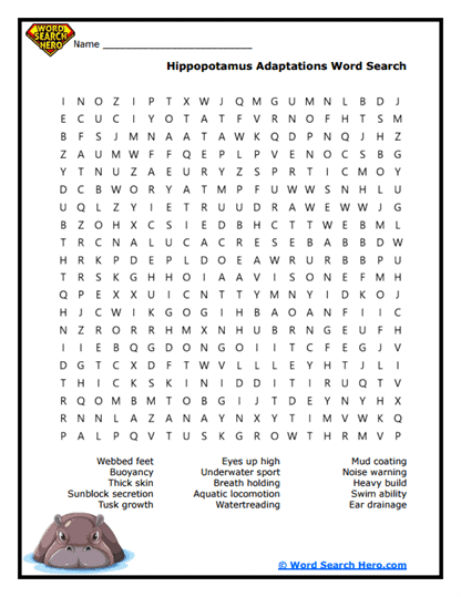 Adaptation Trek Word Search