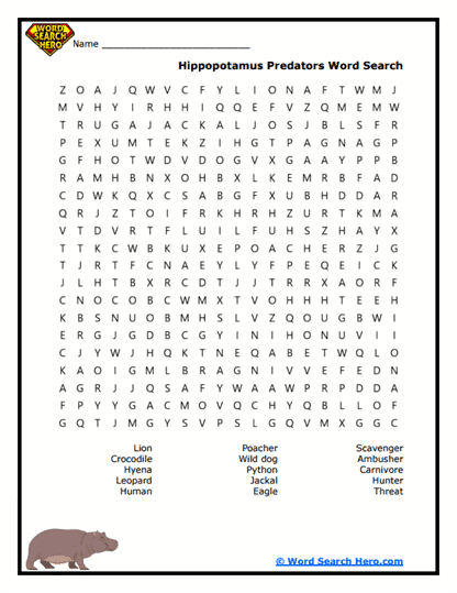 Menagerie Monitors Word Search