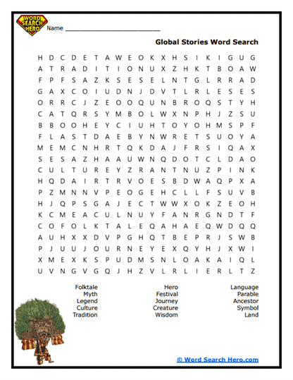 Global Tales Word Search