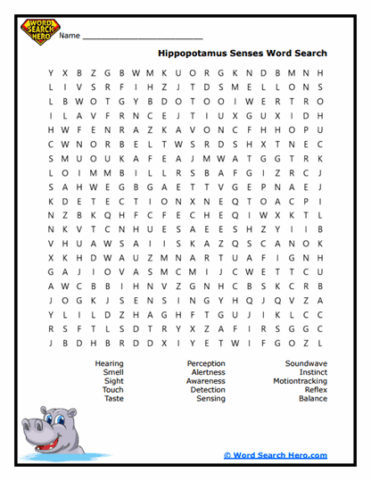 Percept Parade Word Search