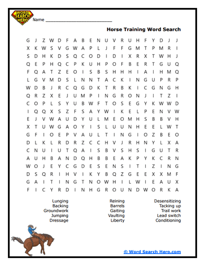 Training Time Word Search