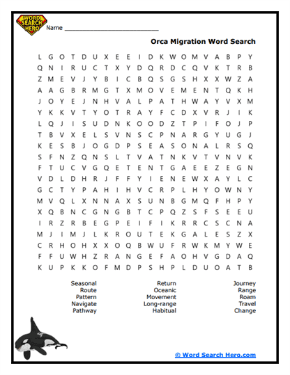 Ocean Travelers Word Search