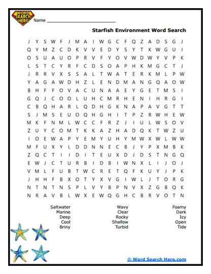 Oceanic Oasis Word Search