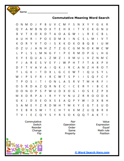Commutative Meaning Word Search