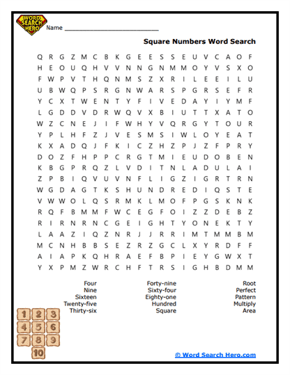 Square Safari Word Search