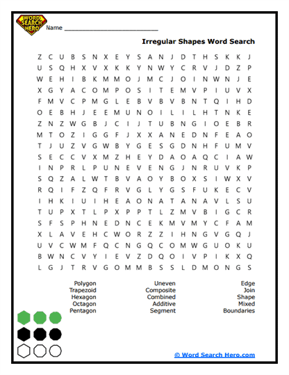 Shape Mix Word Search