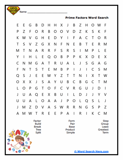 Factor Tree Word Search