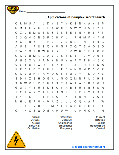 Complex Uses Word Search