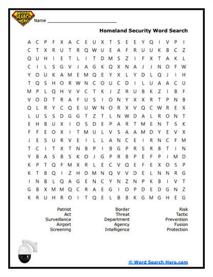 Security Measures Word Search