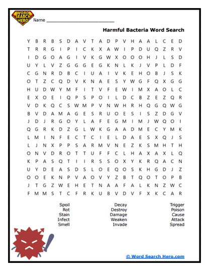 Bacteria Word Searches
