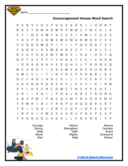 Strength Search Word Search
