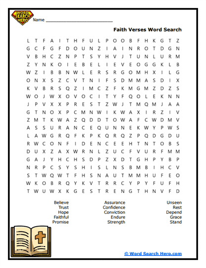 Faith Builder Word Search