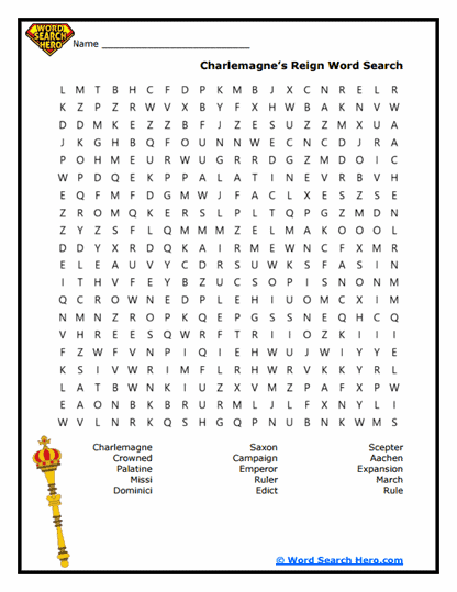 Charlemagne's Rule Word Search